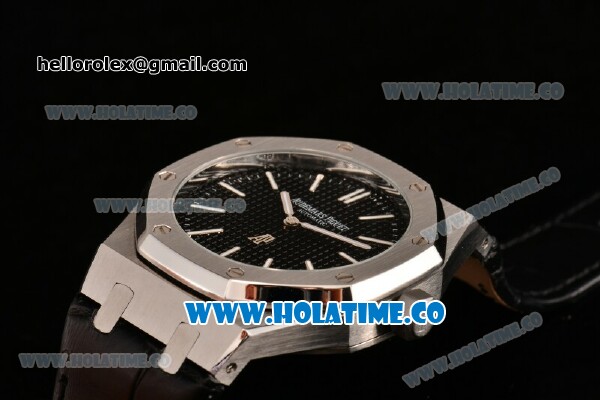 Audemars Piguet Royal Oak 41MM Asia Automatic Steel Case with Stick Markers and Black Grids Dial - Click Image to Close